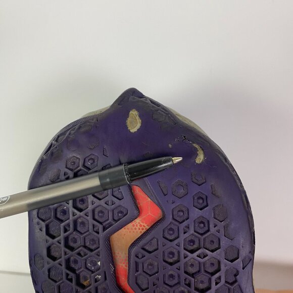 Nike Lebron 11 Terracotta Warrior Basketball Shoes Men's 12 Gray Electric Purple - Picture 11 of 16